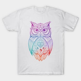 OWL Warrior Heart Line Art T-Shirt